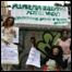 Modelos protestam. Foto de divulgação: RdB-CUB, federação que reúne os profissionais