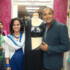 Adil and Shakila pose with the quirky saree