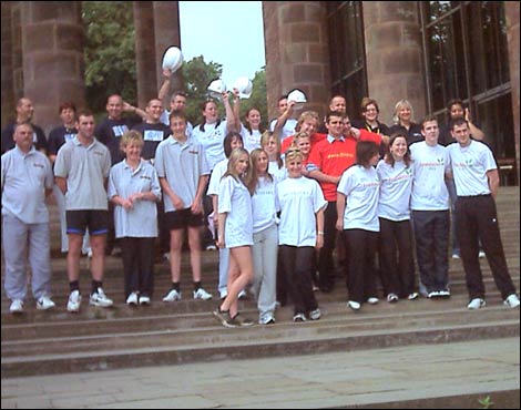 Egg and Spoon Race teams line up