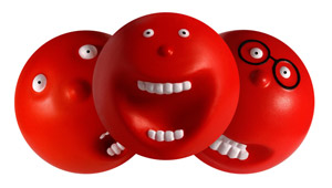 Three red noses