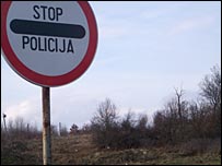Border police sign