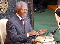 O secretário-geral da ONU, Kofi Annan