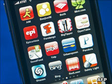 iPhone with apps