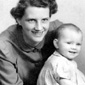 A bonny baby girl! - Christopher, his wife Nell and daughter Christine, circa 1944
