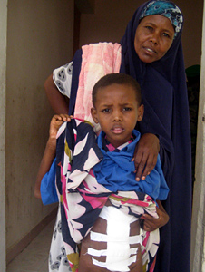 Ali Abdi Abukar and his mother
