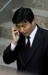 a man on the phone