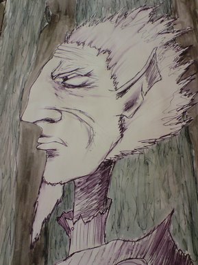 Elf in wood