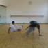 Dev stops himself falling over.