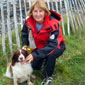 Phyllis Gilliland with Lady the dog