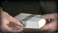 Cover with newspaper strips