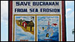 A warning sign in Buchanan, Liberia