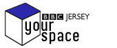 Your Space logo with a box, BBC Jersey and the words Your Space