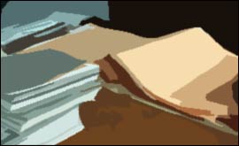 Papers on desk