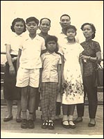Helen's gran Lily (front row, right) in Hong Kong