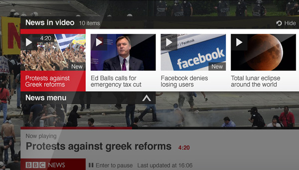 BBC news on IPTV