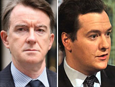 Peter Mandelson and George Osborne