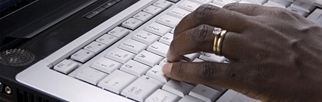 A computer keyboard