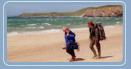 Combing the beach for the best position.