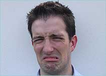 A disgusted face