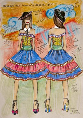 Mexican inspired coktail dress