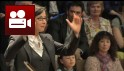 Sue Perkins performs in the final concert at Baton Camp