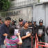 Police guard Burma embassy in Bangkok.