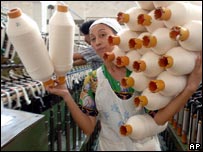کارگر نساجی چین