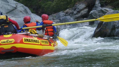 Bruce among the rapids