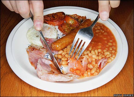 Bacon and sausages