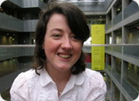 Julie inside the BBC offices at Pacific Quay in Glasgow
