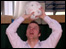 Geoff attempts to score a goal in netball