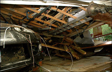 Inside the garage