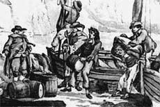 Smugglers offloading contraband