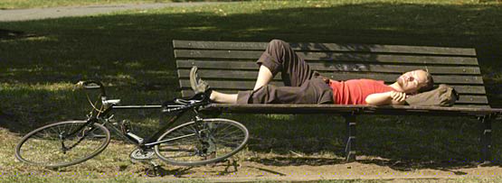 A man sleeping