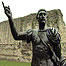 Roman Wall and statue