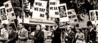 people marching against the war in the UK in the late 1930s