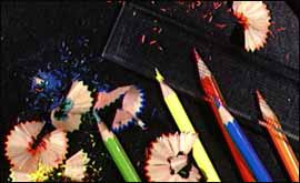 pencil crayons