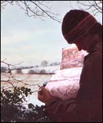 A walker looking at a map