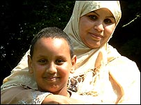 An Eritrean family enjoys the story-telling day