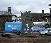 BBC bus in Cleator Moor
