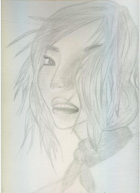 girl in wind