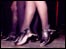 pair of feet engaged in Irish dancing
