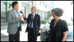 Paul Lin of BYD Autos in Shenzhen, with BBC Business Correspondent Peter Day and producer Julie Ball