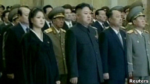 金正恩夫妇参加锦绣山太阳宫开幕仪式