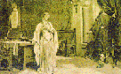 illustration showing Lady Godiva and Leofric