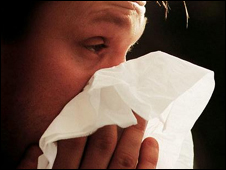 a man sneezing