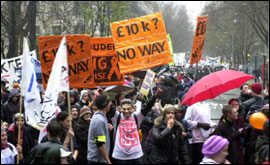 Protesting students