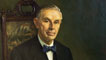 Detail from S. Morse Brown's portrait of Sir Rhys Hopkin-Morris QC MP (oil on canvas, copy of original). Purchased 1964