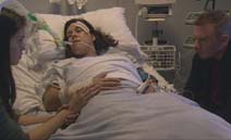 Roisin in hospital