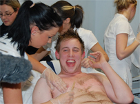 Ouch - a chest wax for BBC Children in Need